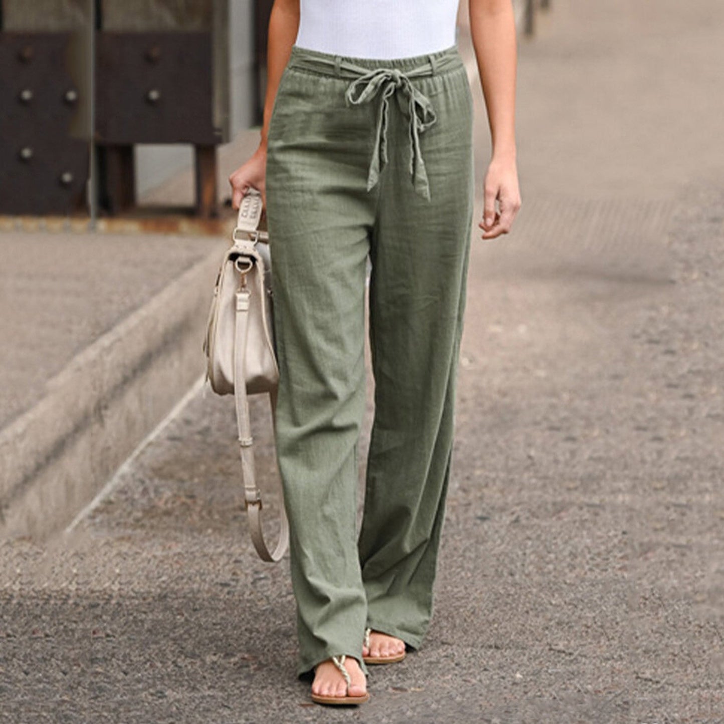 Florence - Pantaloni in lino da donna