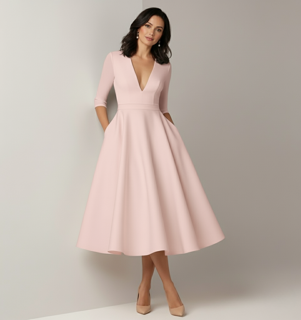 Azmira – Elegante abito midi dalla linea ad A