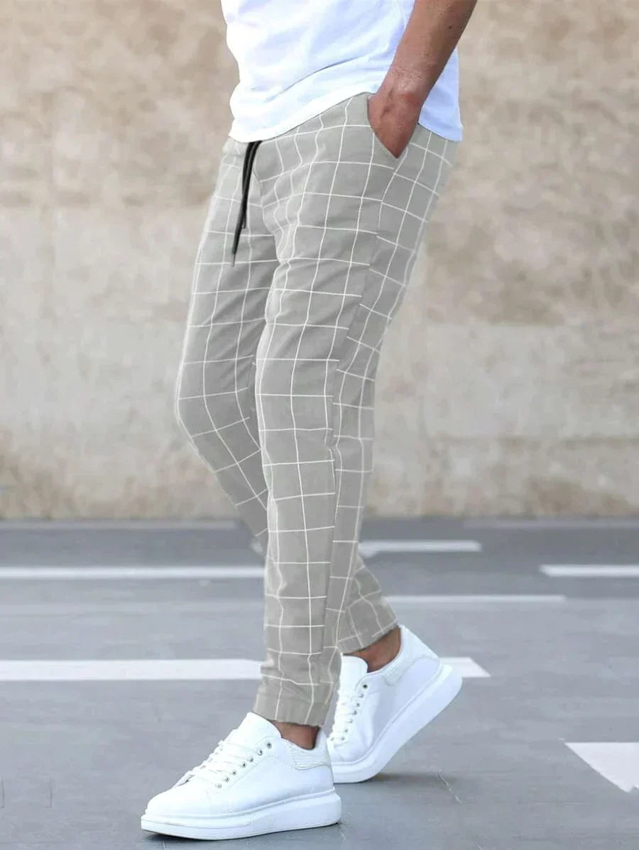 Henry - Pantaloni eleganti con motivo a griglia