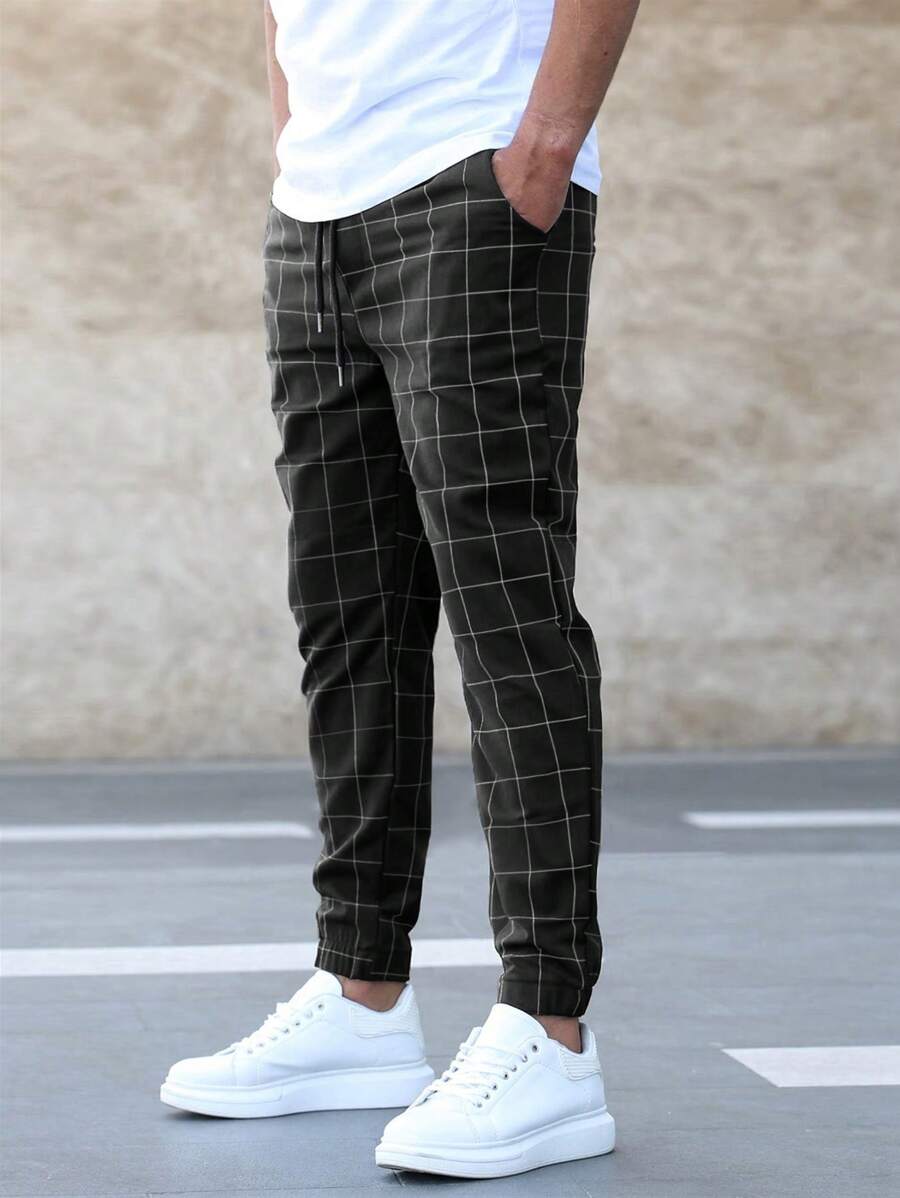 Henry - Pantaloni eleganti con motivo a griglia
