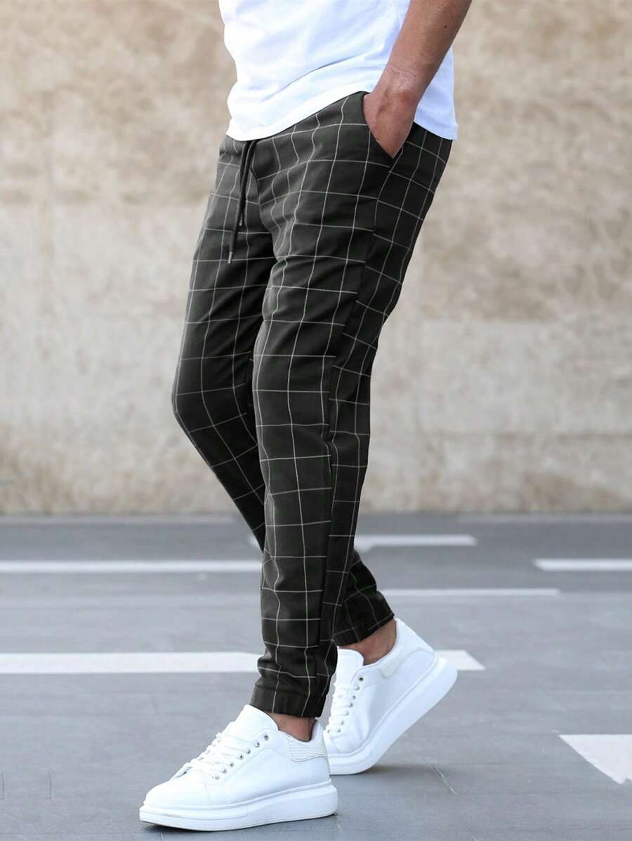 Henry - Pantaloni eleganti con motivo a griglia
