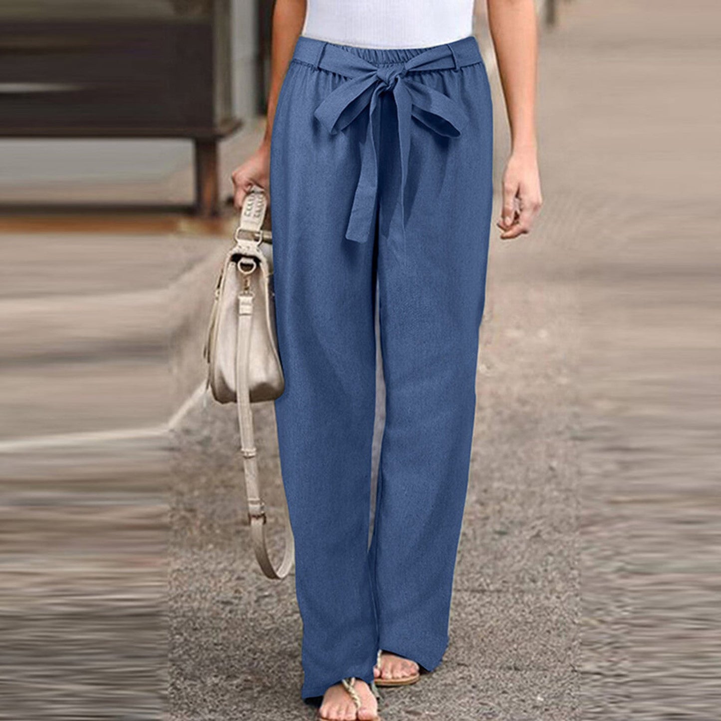 Florence - Pantaloni in lino da donna