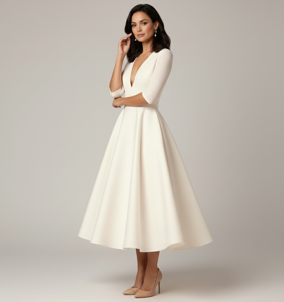 Azmira – Elegante abito midi dalla linea ad A
