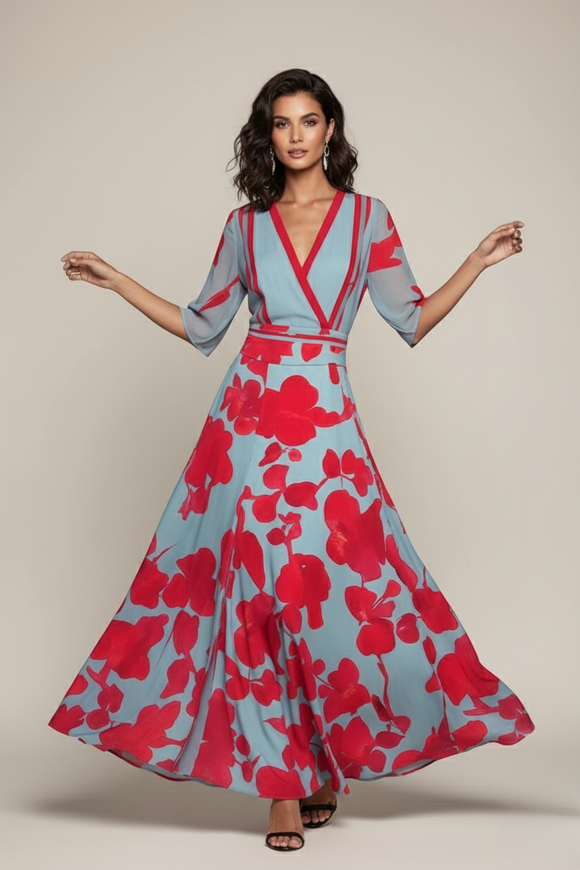 Abito elegante con maniche