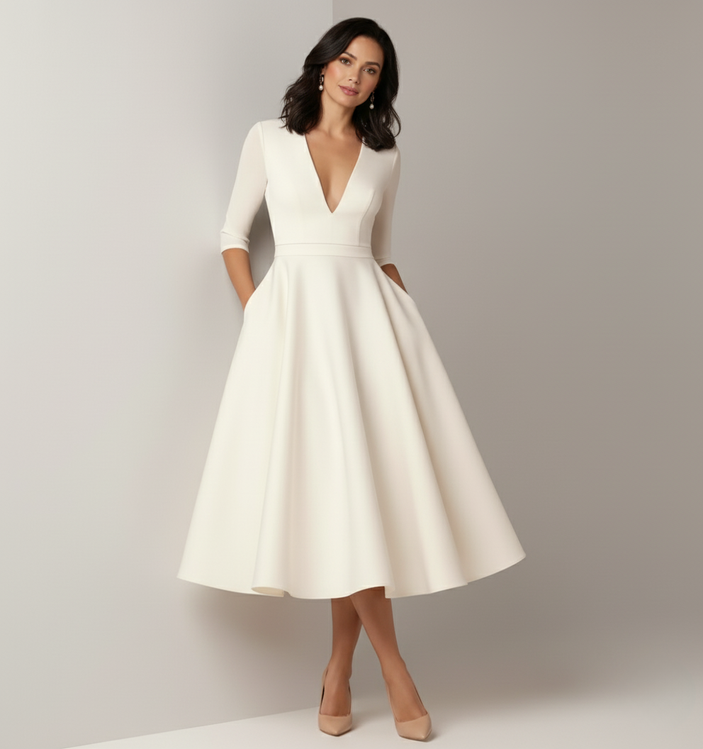 Azmira – Elegante abito midi dalla linea ad A