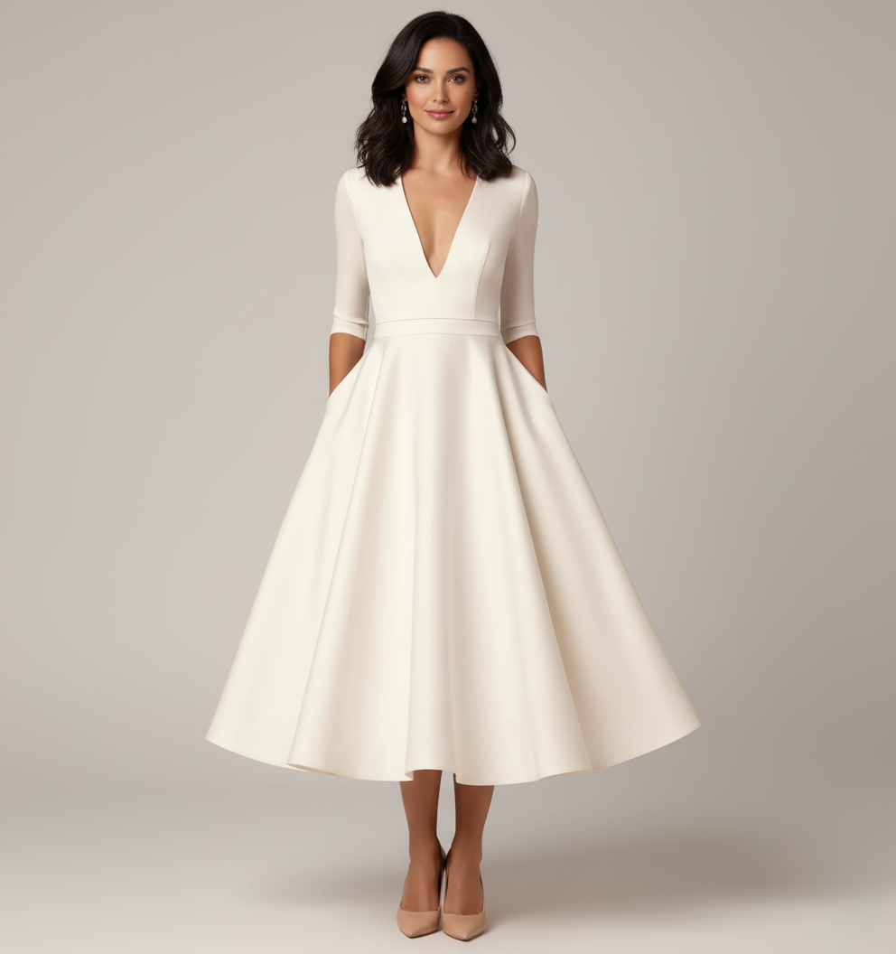 Azmira – Elegante abito midi dalla linea ad A