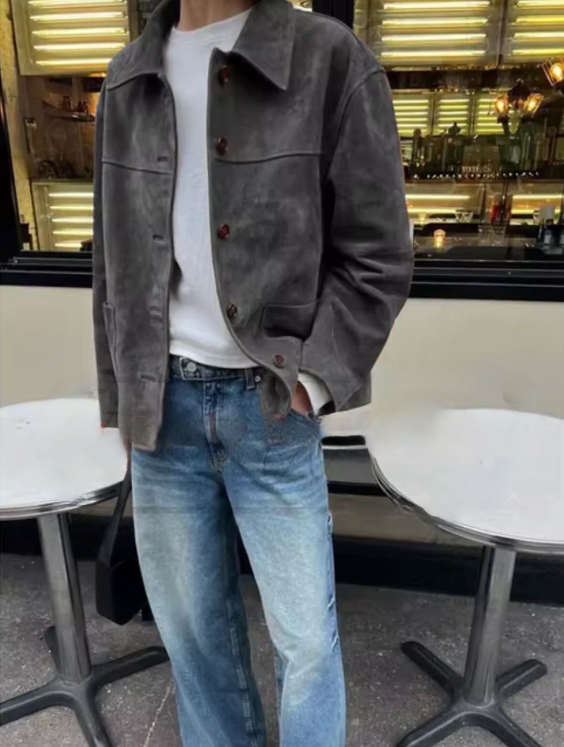 Josea – Giacca in pelle scamosciata vintage