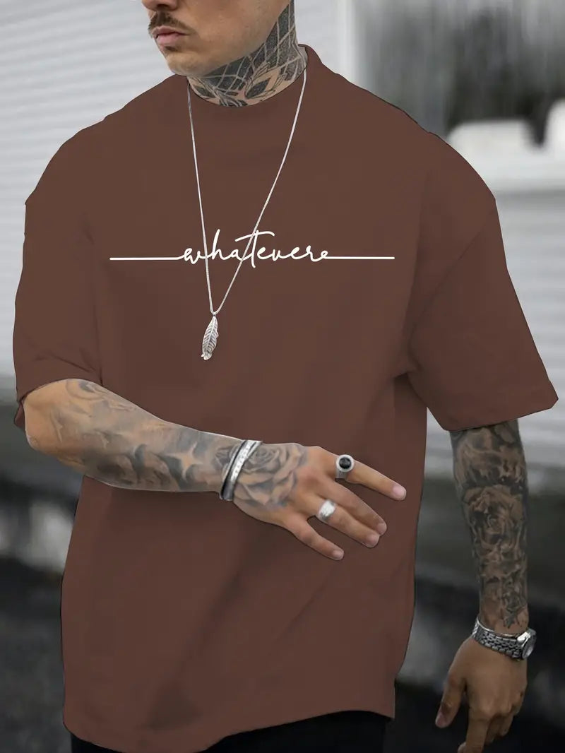 Caleb - T-shirt da uomo con scollo rotondo