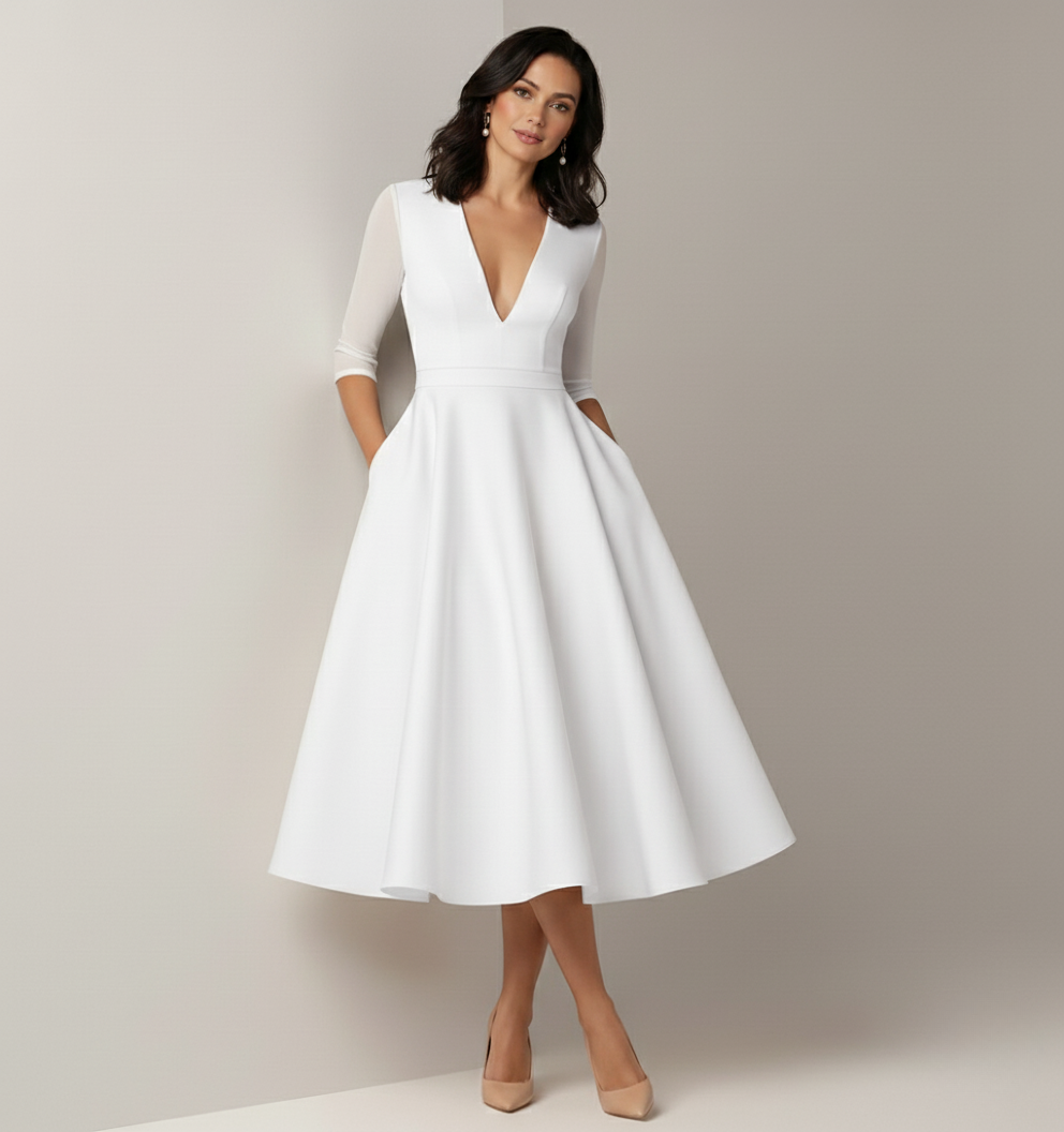 Azmira – Elegante abito midi dalla linea ad A