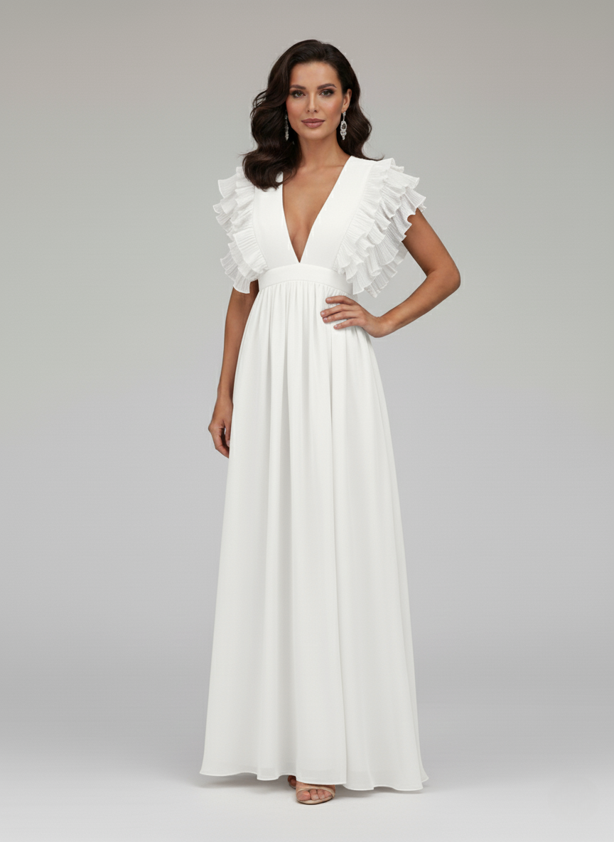 Kailey - Abito elegante con maniche arricciat