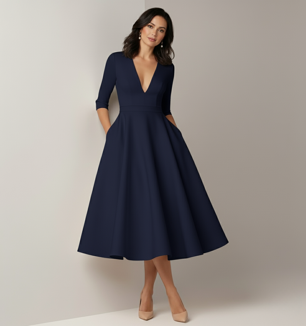Azmira – Elegante abito midi dalla linea ad A