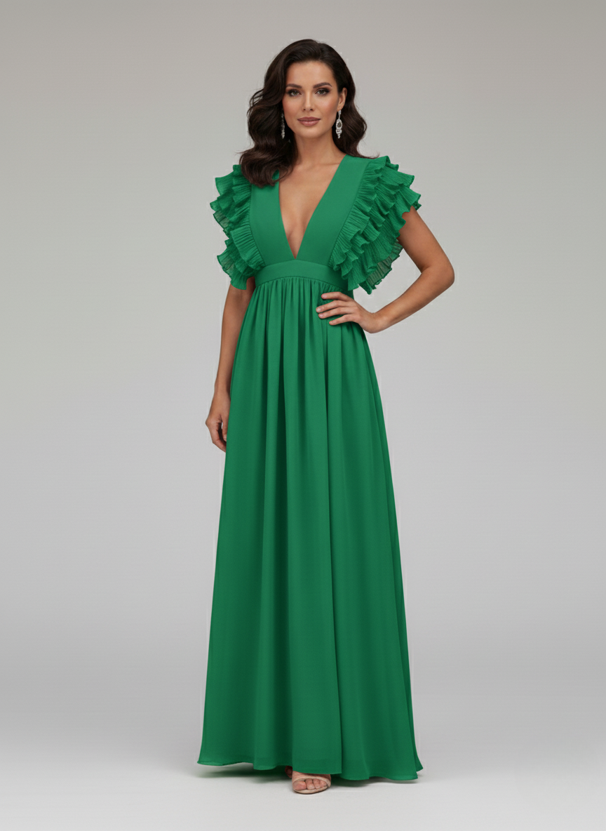 Kailey - Abito elegante con maniche arricciat