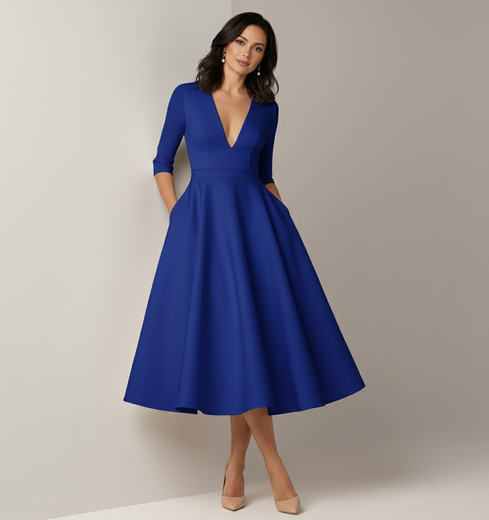 Azmira – Elegante abito midi dalla linea ad A