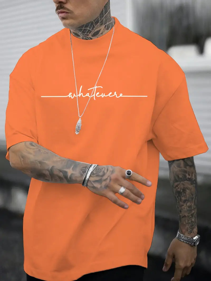 Caleb - T-shirt da uomo con scollo rotondo