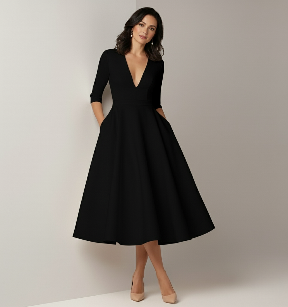 Azmira – Elegante abito midi dalla linea ad A