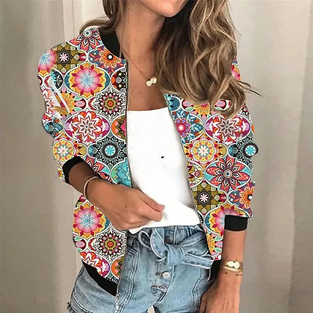 Grace - Giacca con zip stampat