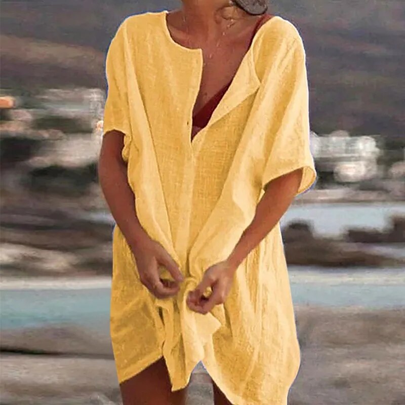 Ruby - Abito casual in cotone e lin