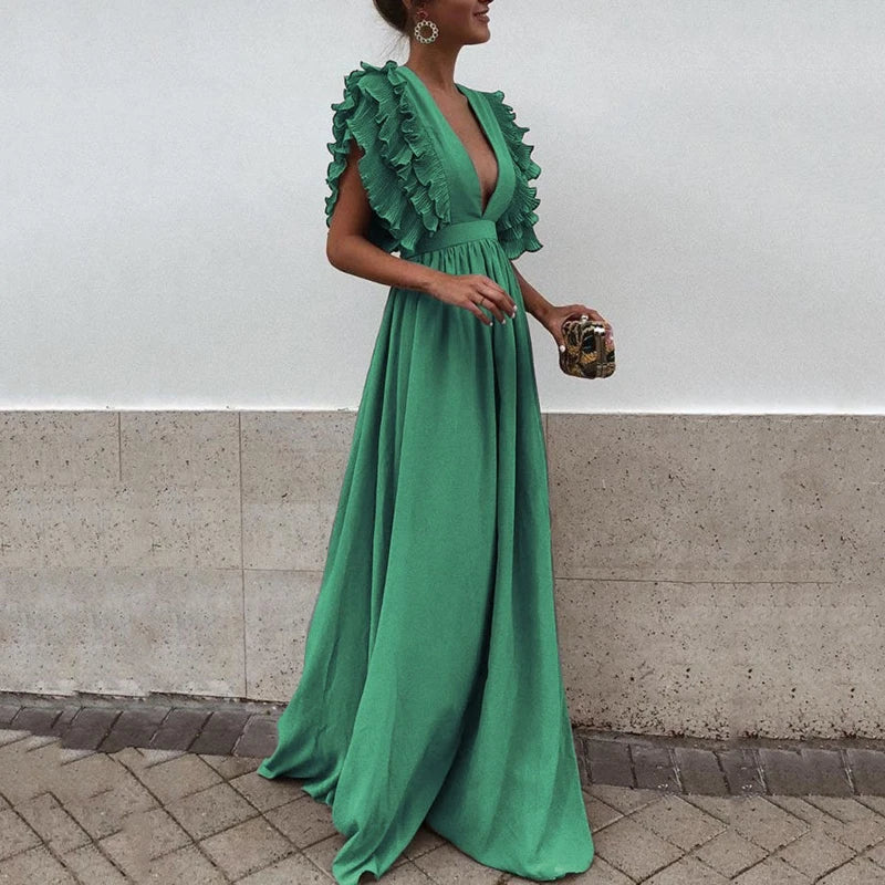 Kailey - Abito elegante con maniche arricciat