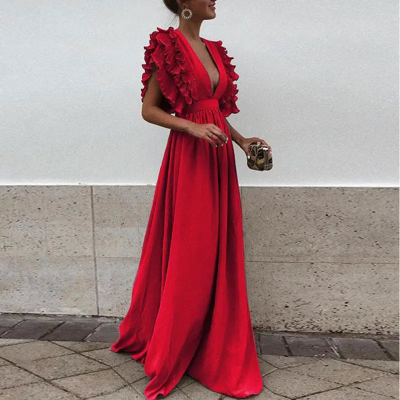 Kailey - Abito elegante con maniche arricciat