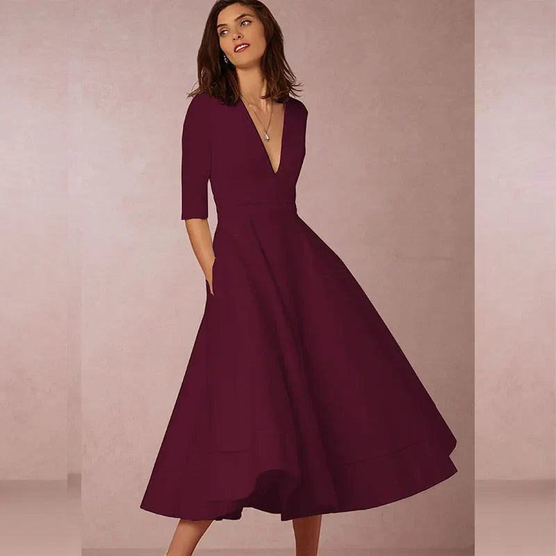 Azmira – Elegante abito midi dalla linea ad A