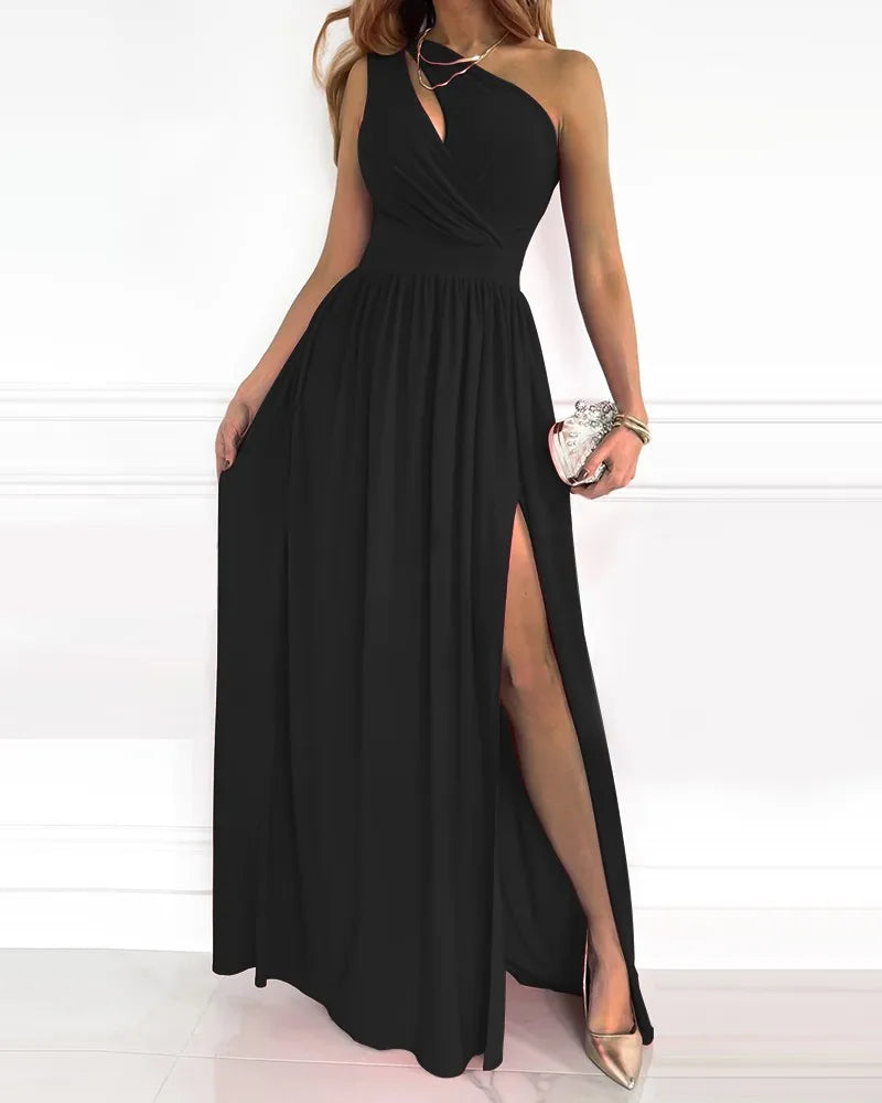 Daphne - Maxi abito elegante con monospalla