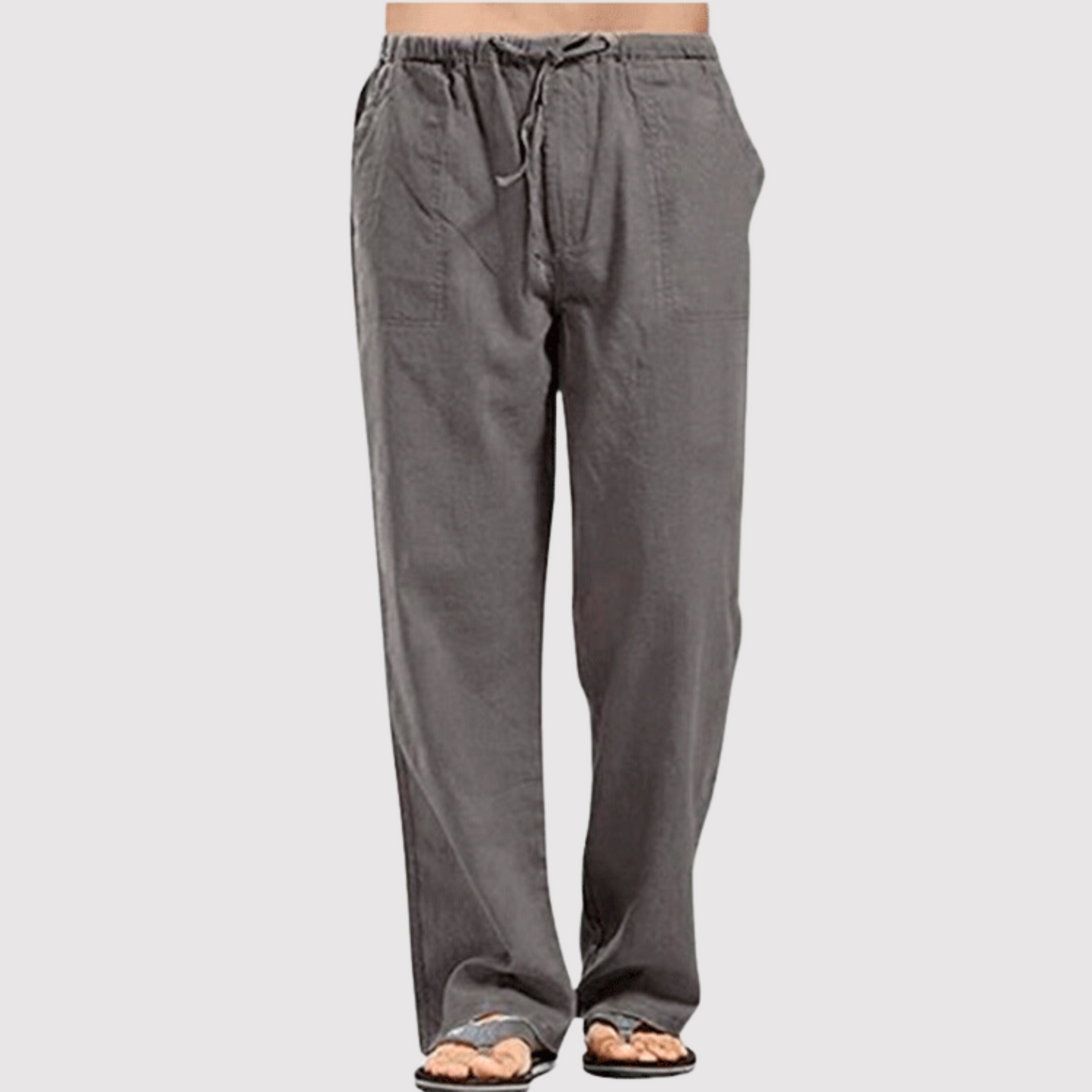 Oliver- Pantaloni da uomo in cotone e lin