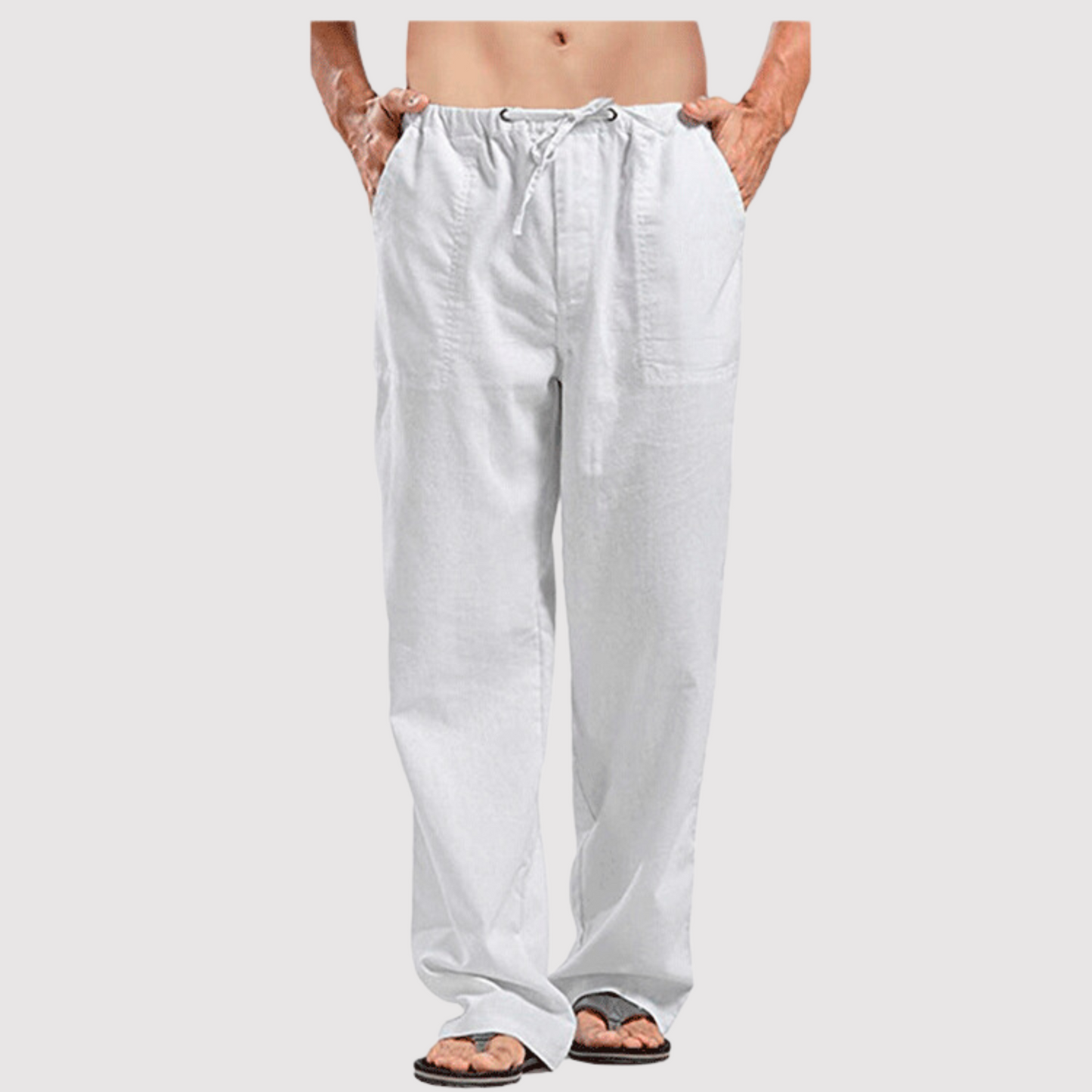 Oliver- Pantaloni da uomo in cotone e lin