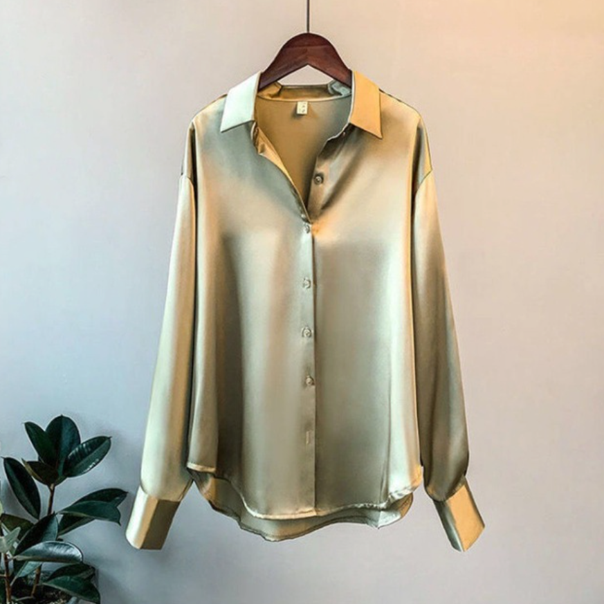 Addie - Camicia da donna in raso