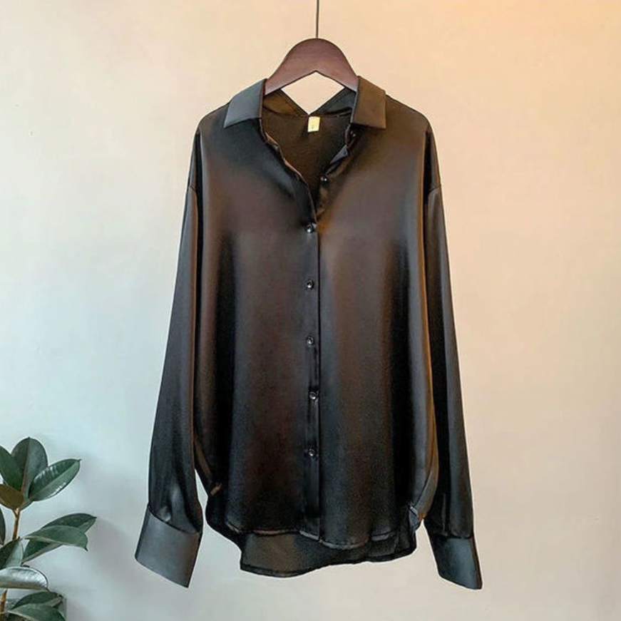 Addie - Camicia da donna in raso