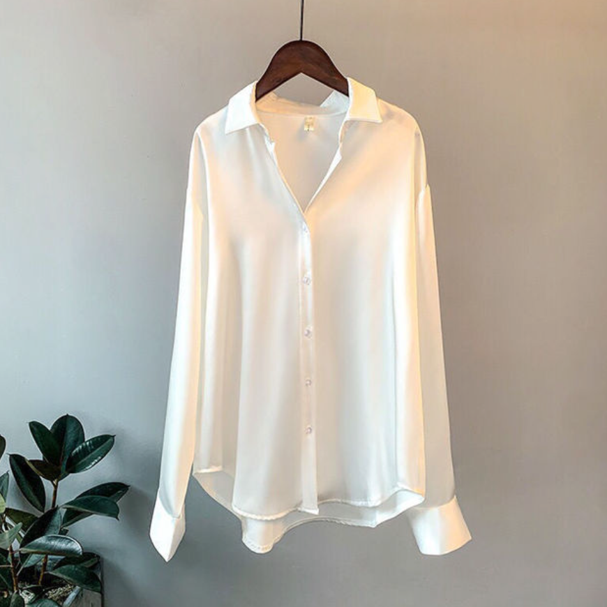 Addie - Camicia da donna in raso