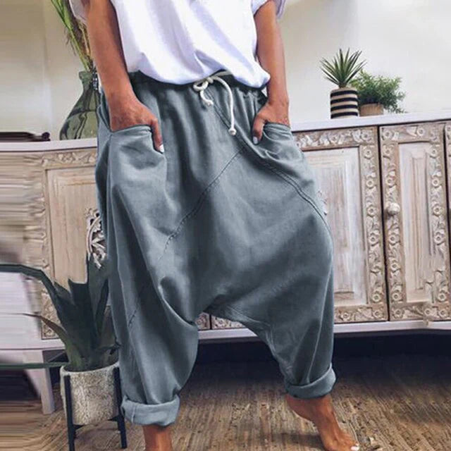 Lyricelle – Eleganti pantaloni harem in cotone