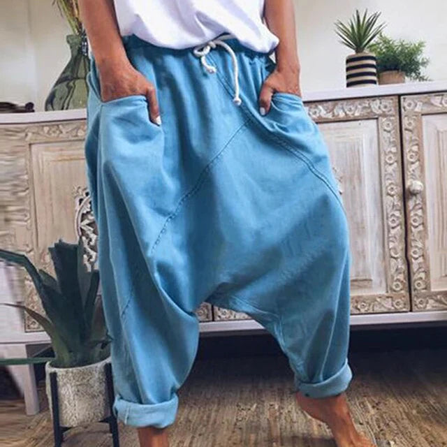 Lyricelle – Eleganti pantaloni harem in cotone