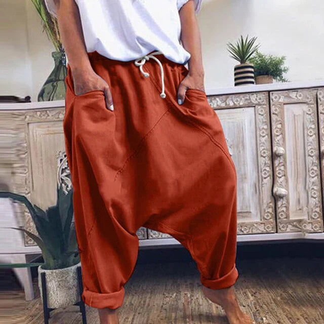 Lyricelle – Eleganti pantaloni harem in cotone