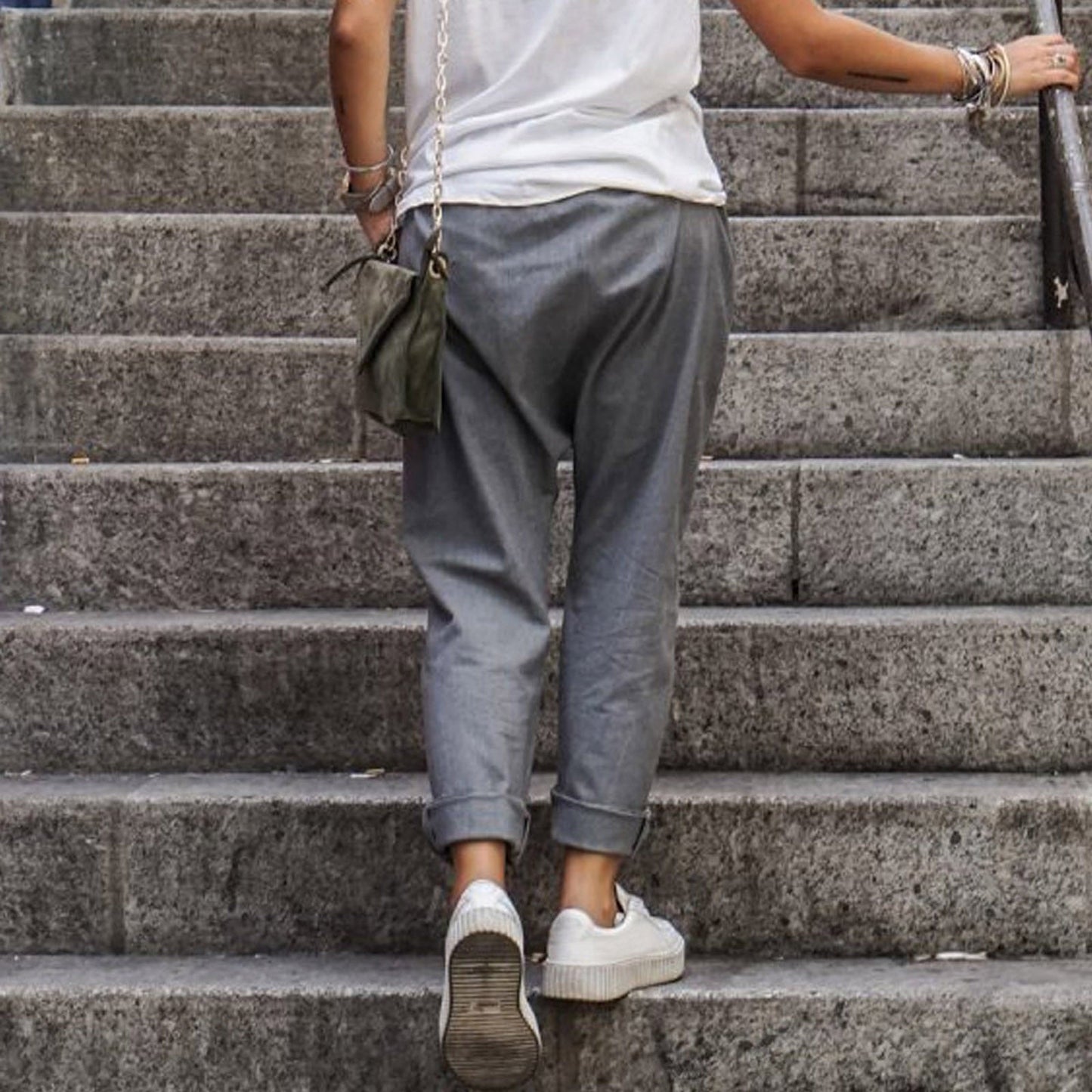 Zora - Pantaloni casual in lin