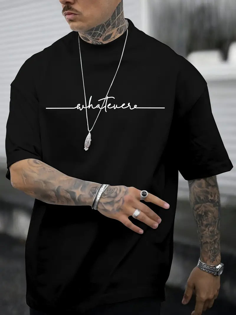 Caleb - T-shirt da uomo con scollo rotondo