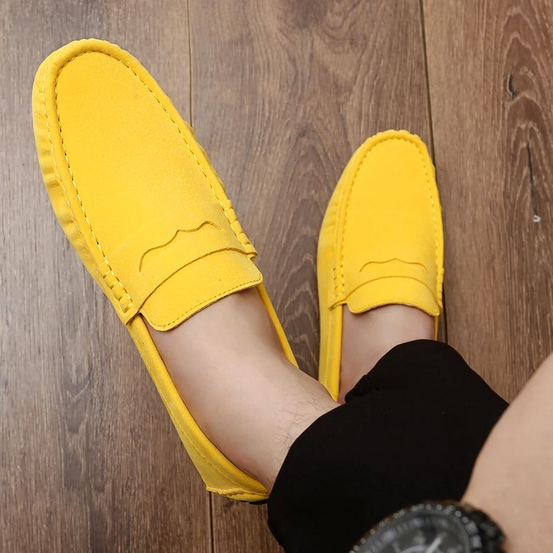 Walter - Scarpe basse in pelle scamosciata antiscivolo