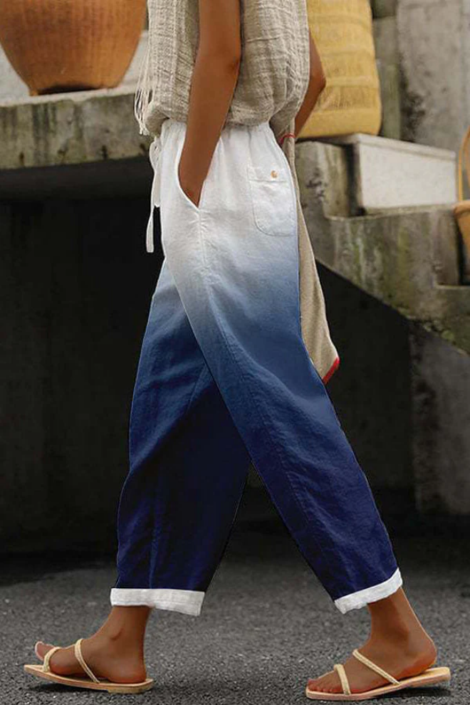 Airish - Pantaloni casual con tasca a bottoni stampati