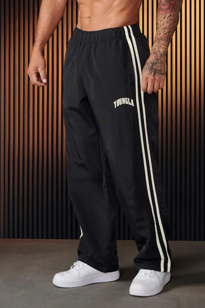 Bryan - Pantaloni sportivi da uomo con stampa a doppia riga