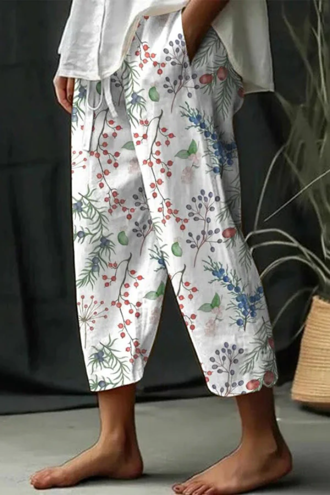 Airish - Pantaloni casual con tasca a bottoni stampati