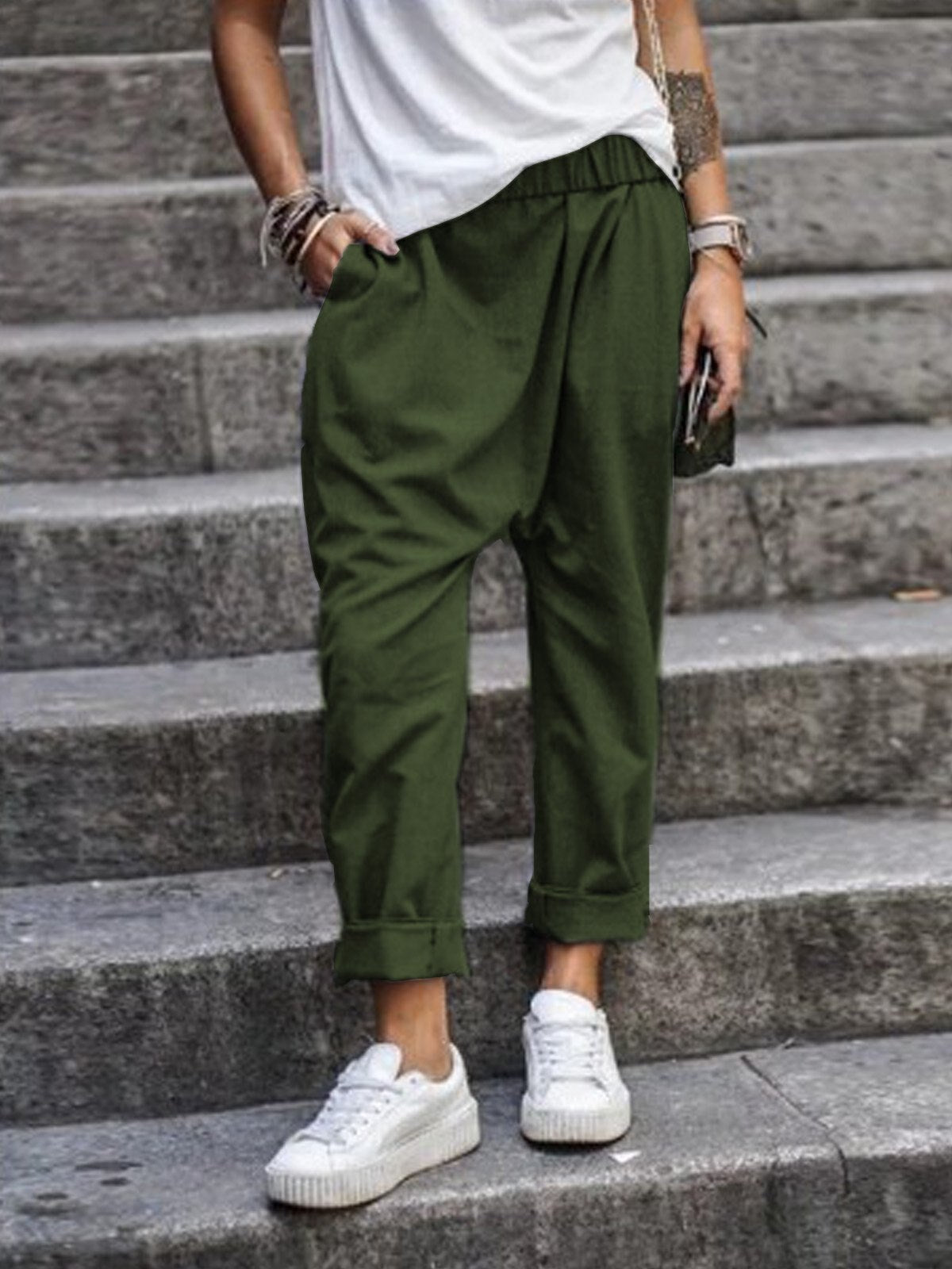 Zora - Pantaloni casual in lin