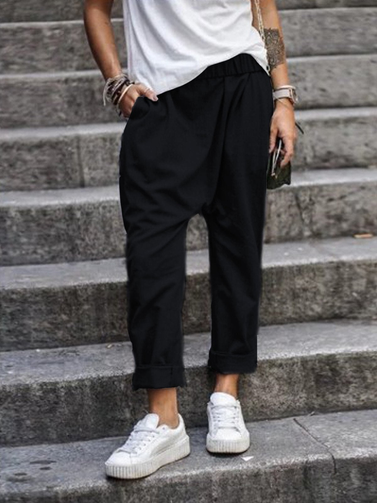 Zora - Pantaloni casual in lin