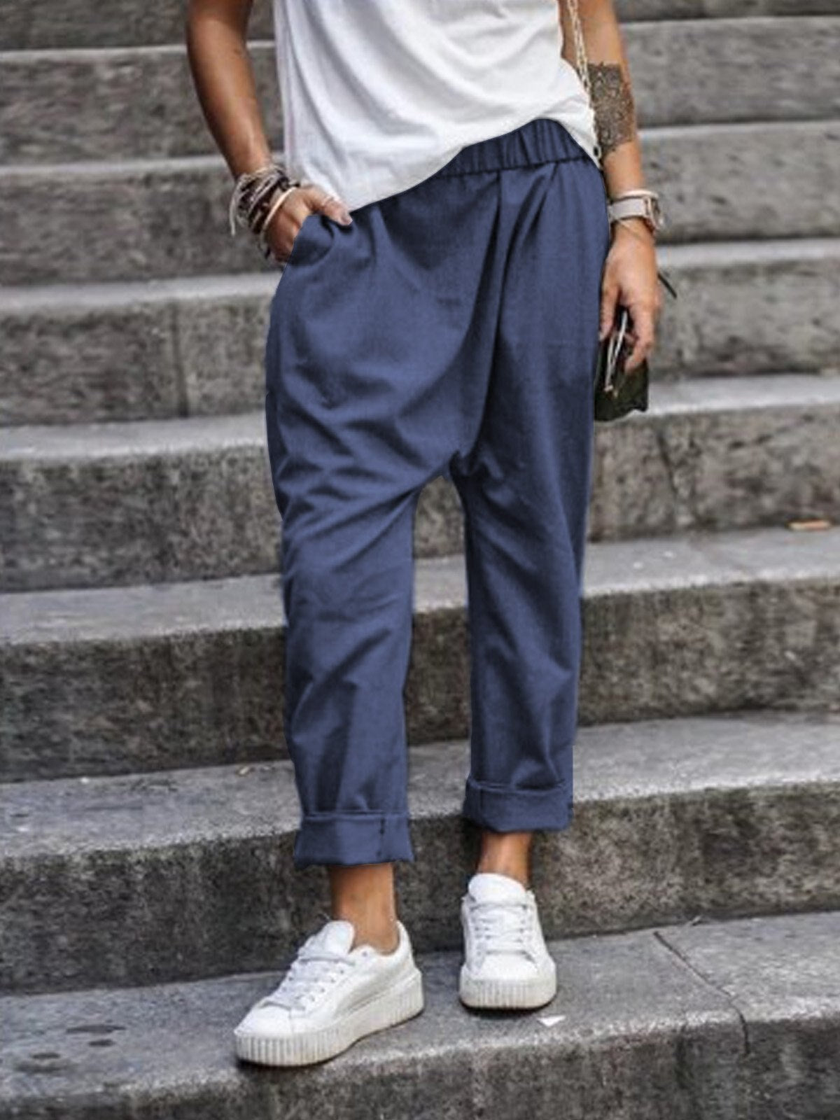 Zora - Pantaloni casual in lin