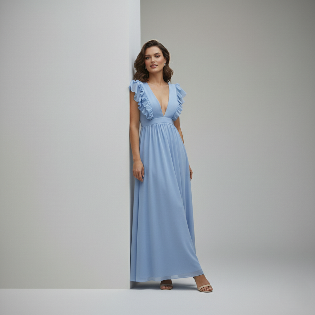 Kailey - Abito elegante con maniche arricciat