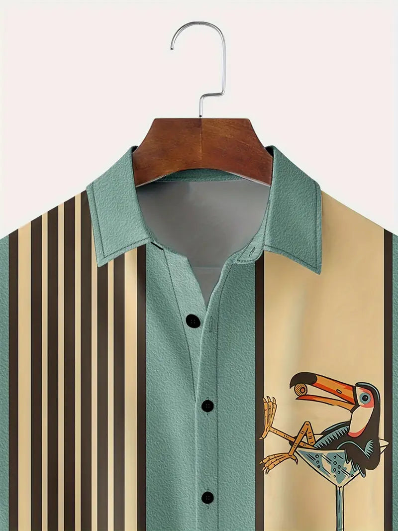Thomas - Camicia a maniche corte a righe per uomo