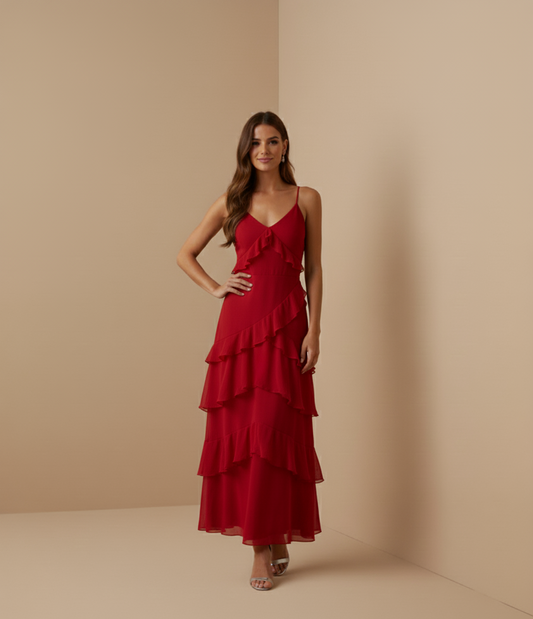 Camilla - Abito elegante con volant