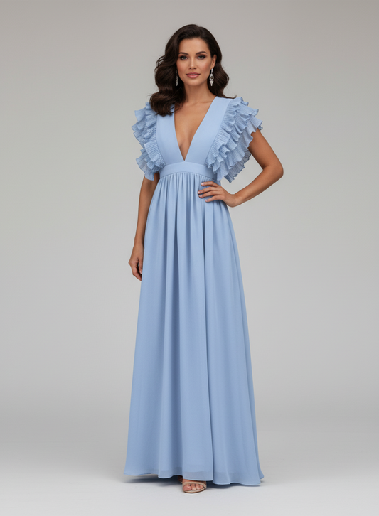 Kailey - Abito elegante con maniche arricciat