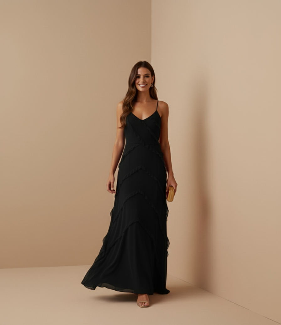 Camilla - Abito elegante con volant
