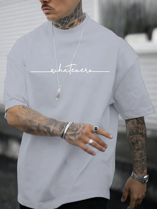 Caleb - T-shirt da uomo con scollo rotondo