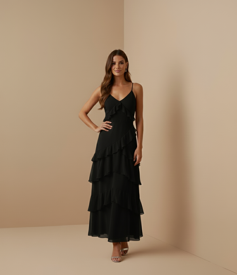 Camilla - Abito elegante con volant