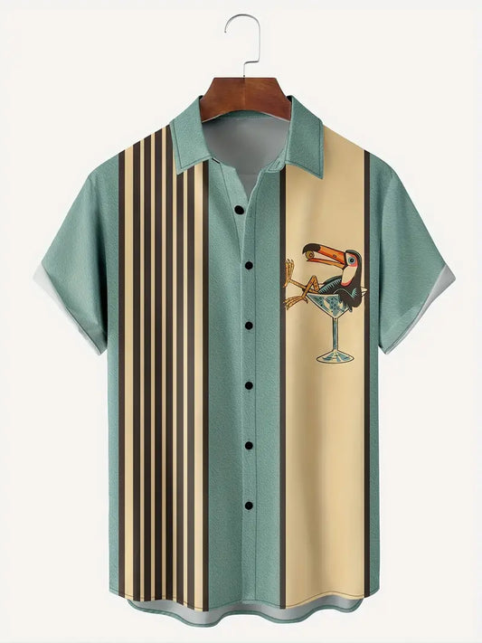 Thomas - Camicia a maniche corte a righe per uomo
